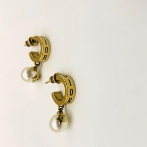 Vintage Dior Mini Earrings w/ Pearl accent
